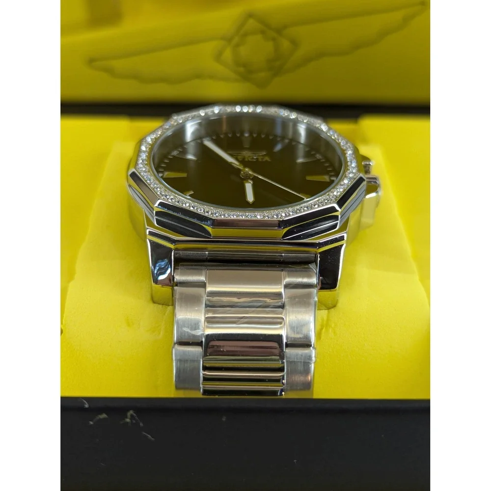 Invicta Speedway 49103 Mens Watch 42mm Steel Crystal Bezel Black Dial Quartz
